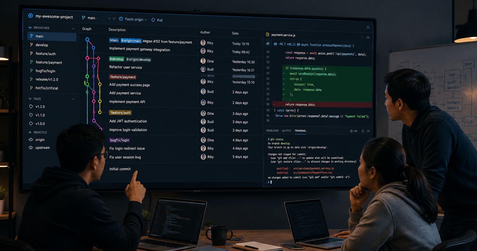 Git Workflow untuk Tim: Branching Strategy yang Sering Dipakai di Proyek Production